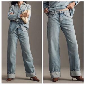 Etica Ethically Made Stanton High Rise Relaxed Cuff Arctic 🐻‍❄️ Jeans 👖